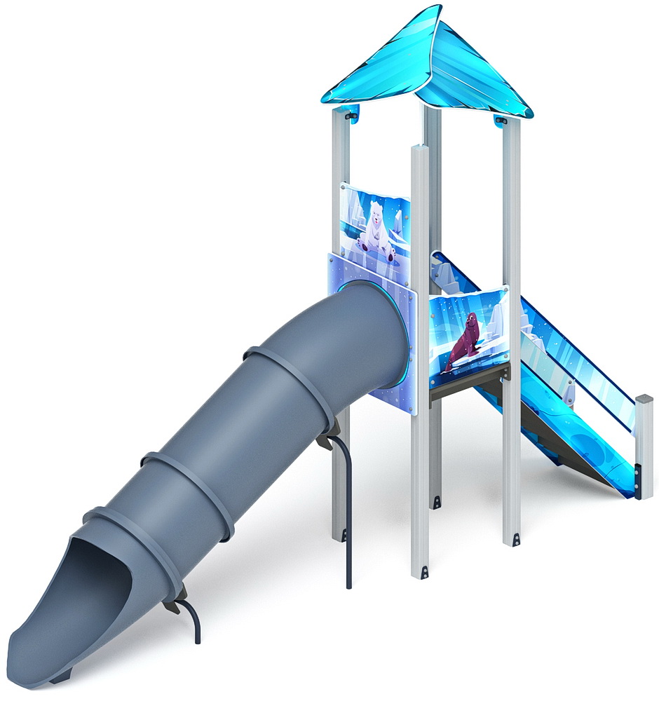 ВОЛШЕБНЫЙ ГОРОД (Снежная королева) горка тоннельная (H=1500) ИО 44.19.01-02