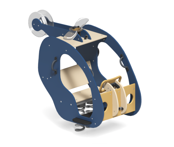 Качалка на двойной пружине для детской площадки Вертолет КБ-05