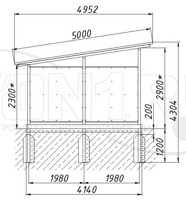 Навес ZION теневой ТНПО 4.8 (ТН048)