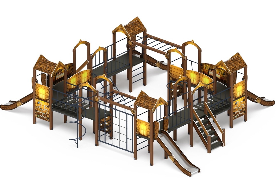 ОСТРОВ ДЕТСТВА (Эко) детский игровой комплекс ДИК 2.01.8.01-02 (Н=1200)