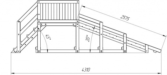 Горка деревянная "Урал"