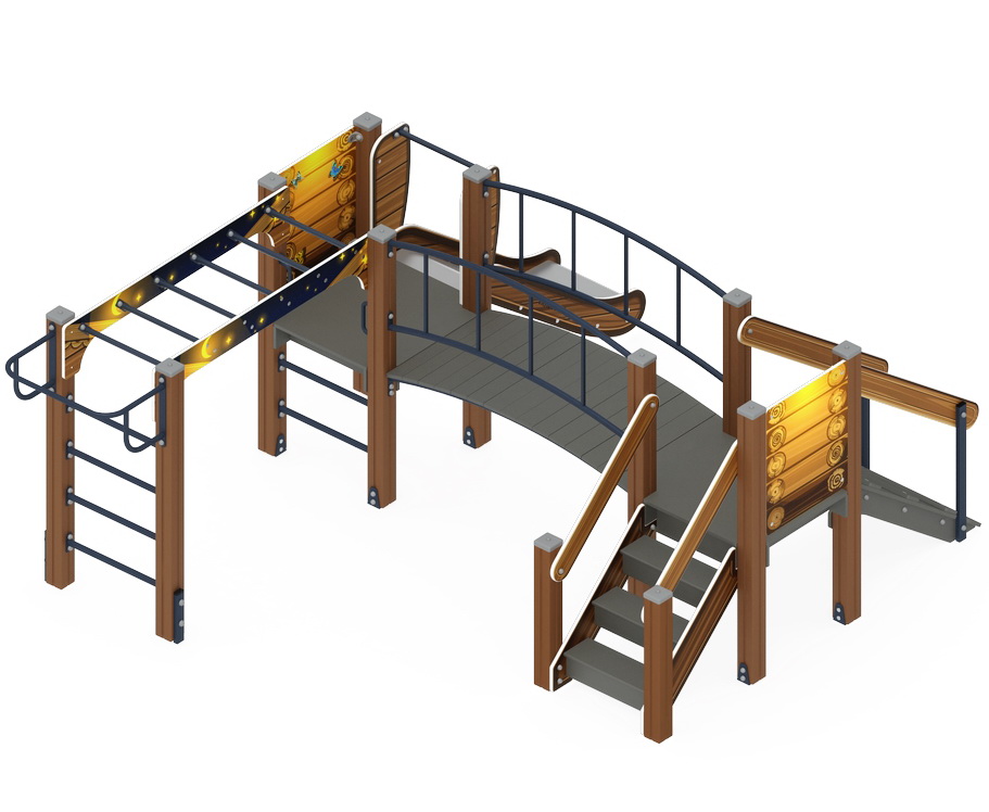 КАРАПУЗ (Эко) детский игровой комплекс ДИК 1.001.05-02 (H=750)