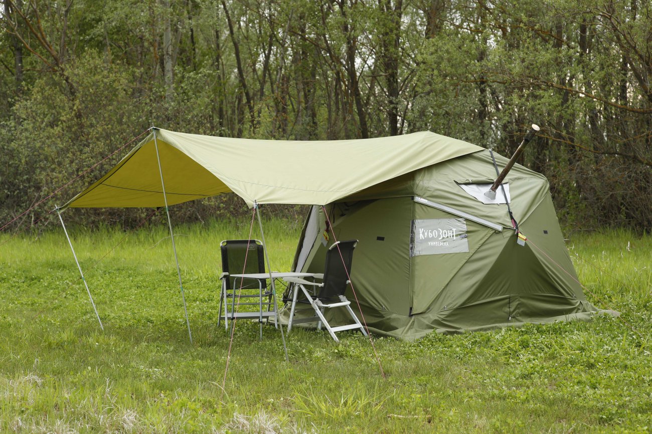 Козырек навесной ЛОТОС КубоЗонт 4 (в сборе со стойками) для палаток