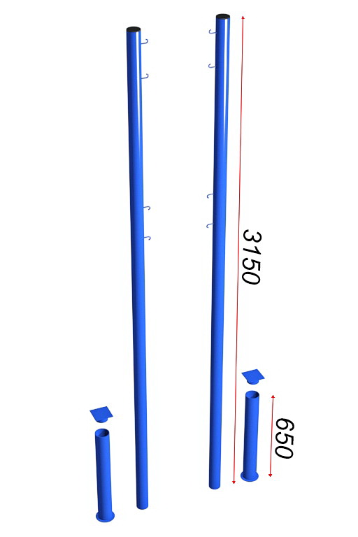 Стойки волейбольные уличные (со стаканами) 03.110