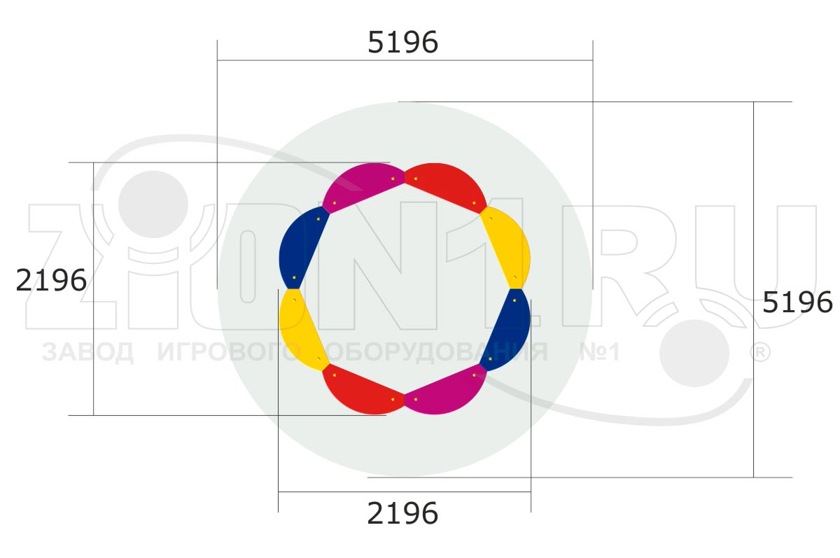 Детская песочница ZION Восьмиугольная (П058)