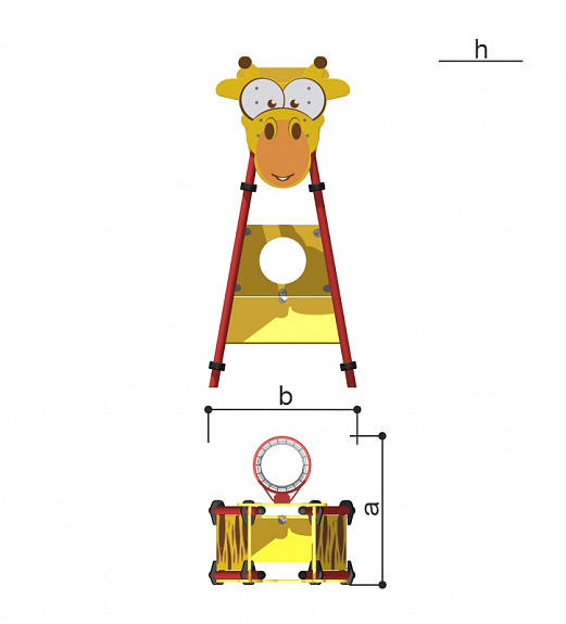 Щит с кольцом для мяча ЖИРАФИК Romana 057.89.00