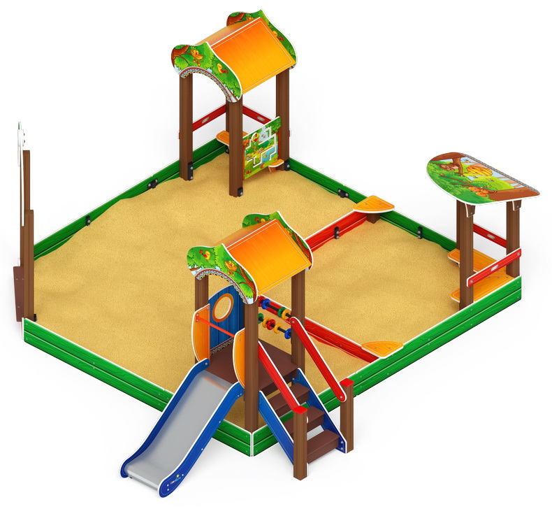 ПОЛЯНКА С ГОРКОЙ (H=750) песочный дворик ИО 6.16.01-01