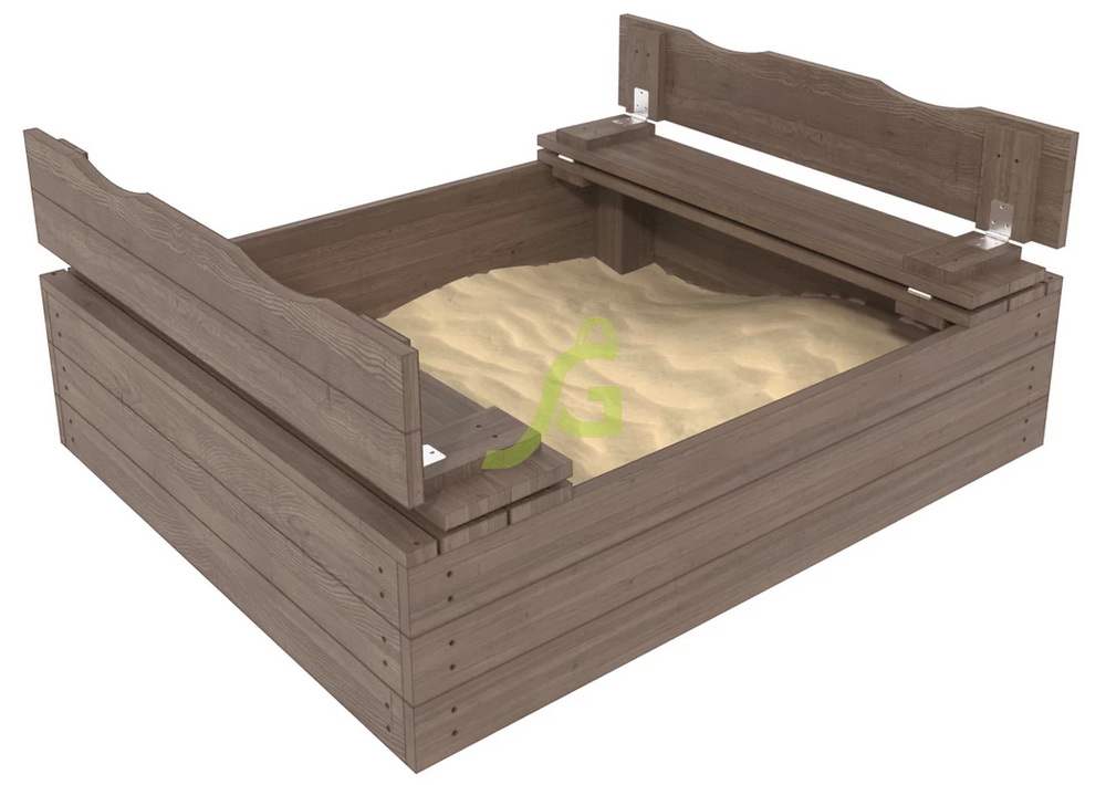 Деревянная песочница IgraGrad с крышкой