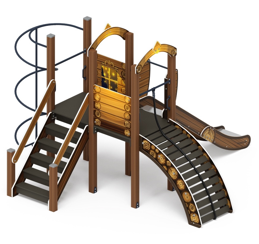 ИГРАЙТЕ С НАМИ (Эко) детский игровой комплекс ДИК 2.01.1.02-02 (Н=1200)