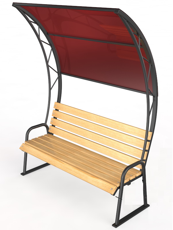 Уличная скамейка с навесом (14.6.4000)