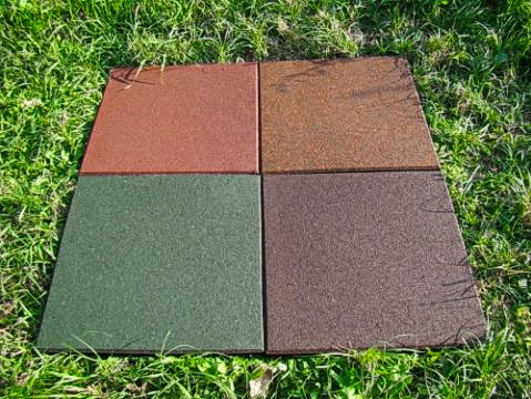 Резиновая плитка «Квадрат», разная толщина