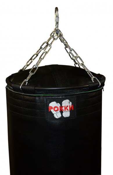 Боксерский мешок РОККИ кожаный 130x45 см