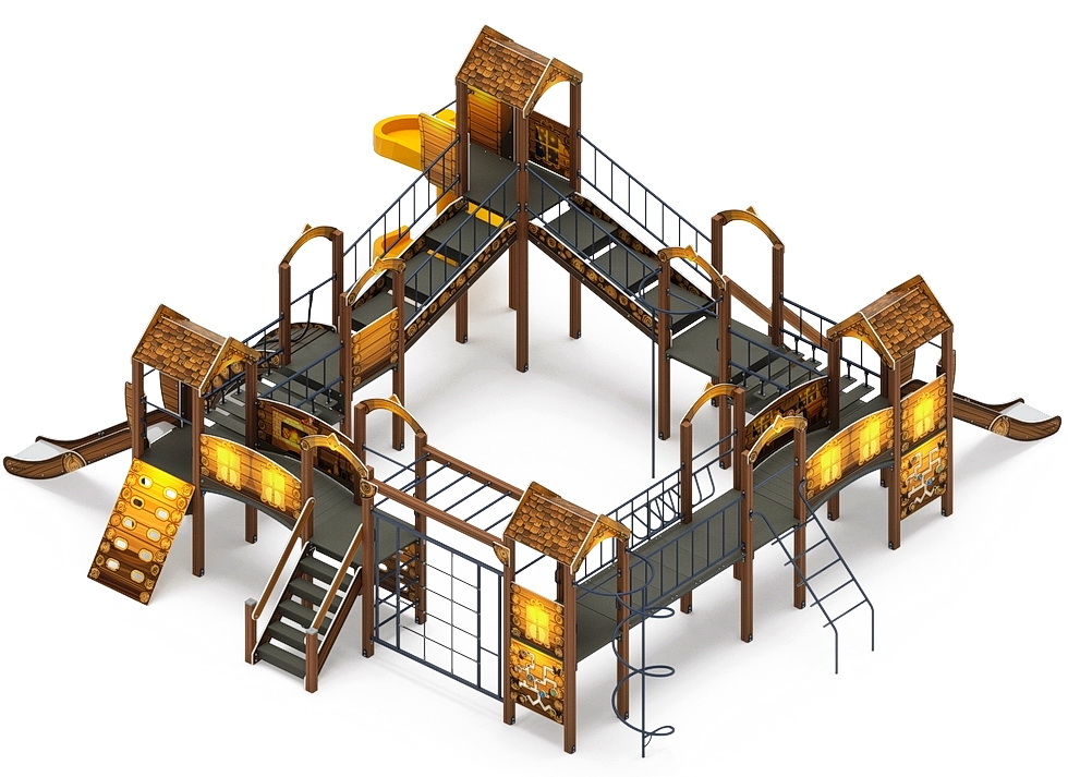 ОСТРОВ ДЕТСТВА (Эко) детский игровой комплекс ДИК 2.01.8.02-02 (Н=1200, Н=2000)