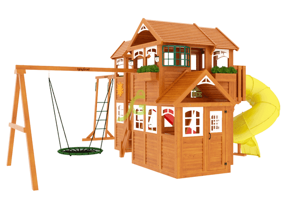 Детская площадка IgraGrad Клубный домик Макси с трубой Luxe