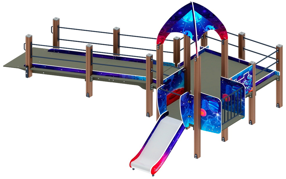 Детский спортивный комплекс ЗАБОТА КОСМОПОРТ (H=750) ДОВ 20.14.03-01
