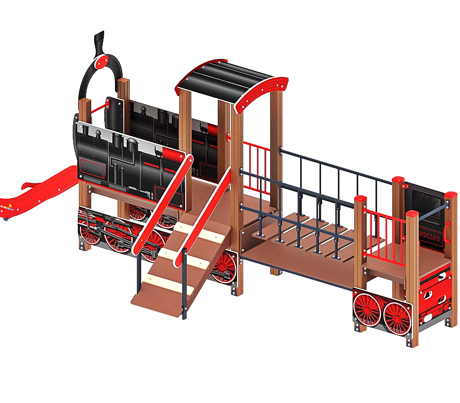 ПАРОВОЗИК детский игровой комплекс ДИК 1.03.5.01-12 (H=750)