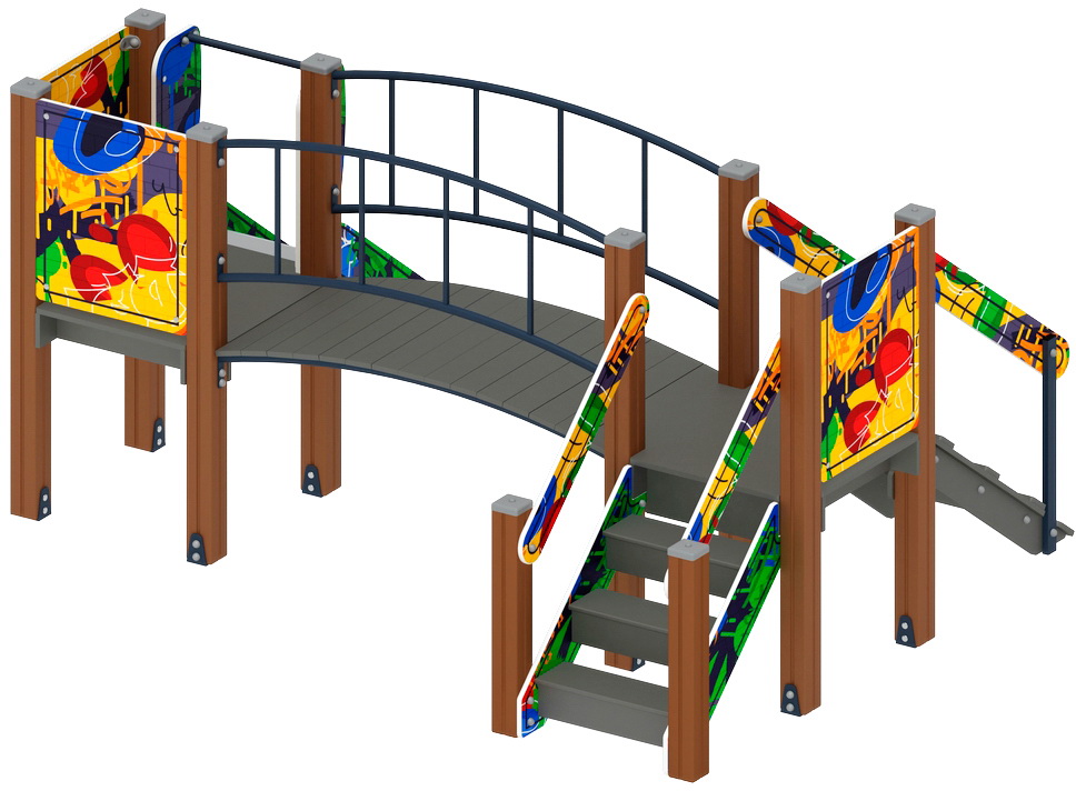 КАРАПУЗ (Граффити) детский игровой комплекс ДИК 1.001.06-03 (Н=750)