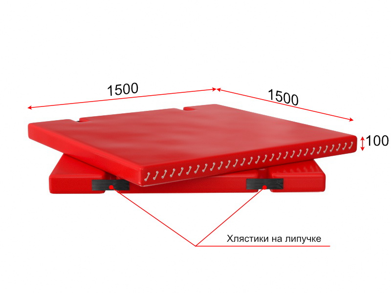 Мат под детские шведские стенки 1,5х1,5х0,1 м