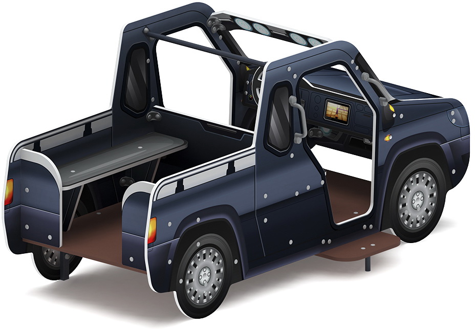 ДЖИП пикап Металлик игровая форма МФ 10.03.10-11