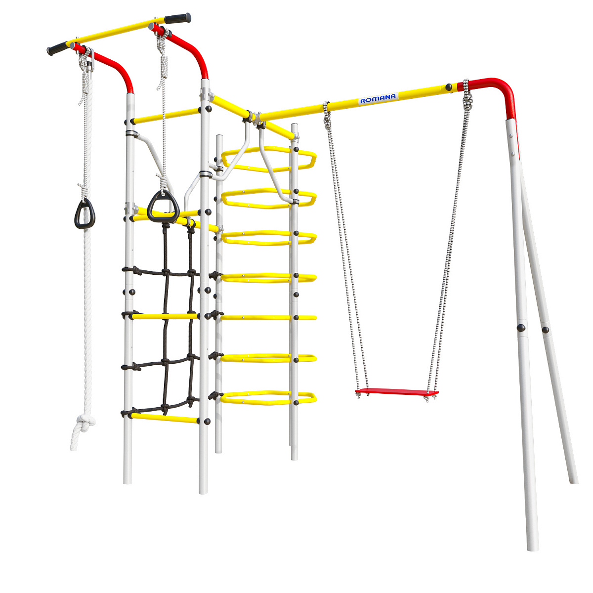 Детский спортивный комплекс для дачи  КОСМОС Romana 103.21.05 + 1.Д-26.00 (фанерные качели)