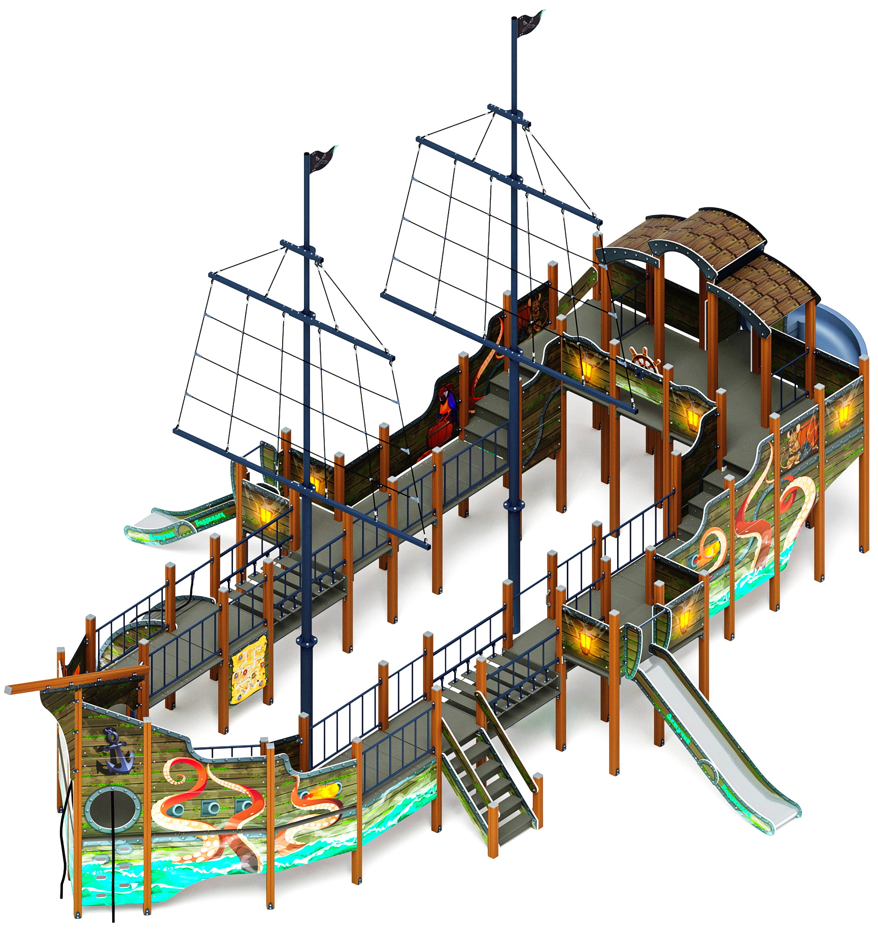 ФЛАГМАН детский игровой комплекс ДИК 2.03.3.03-11 (H=1200, H=1500, H=2000)