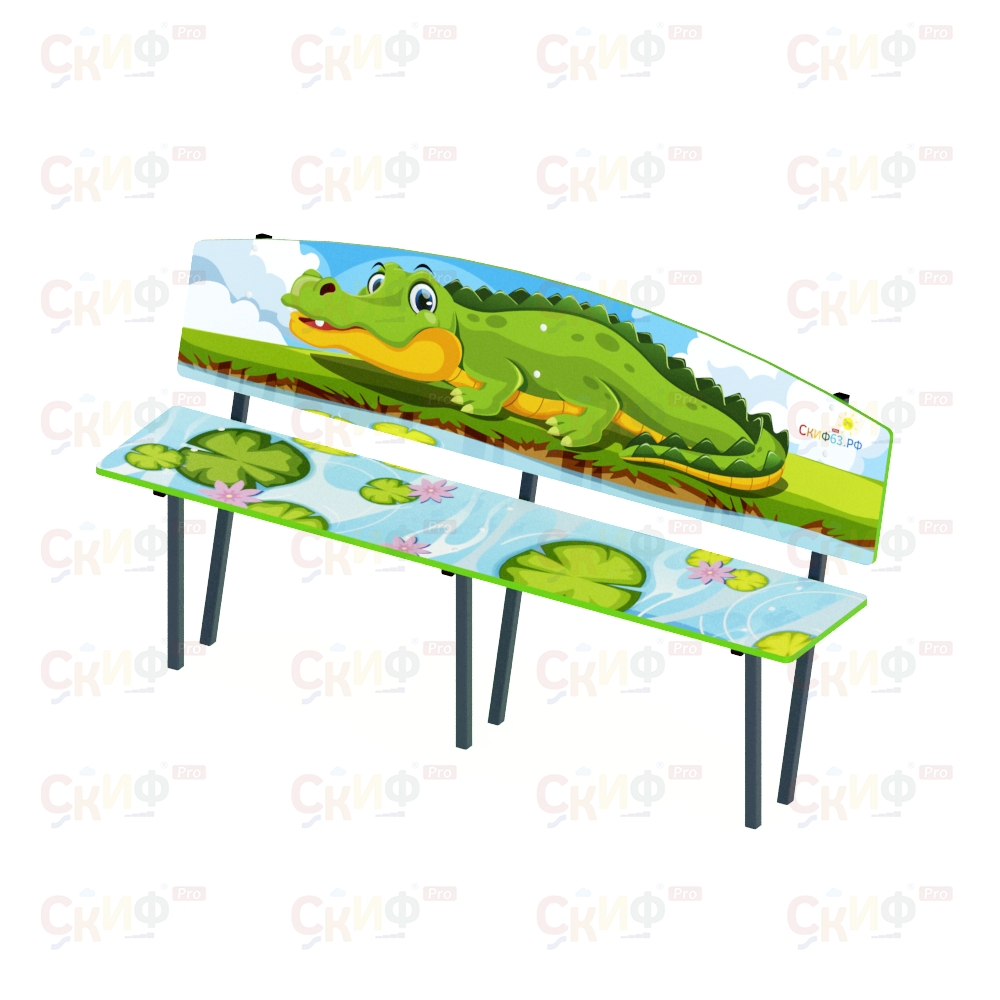 Скамейка КРОКОДИЛ для детской площадки МФ 41.01.01