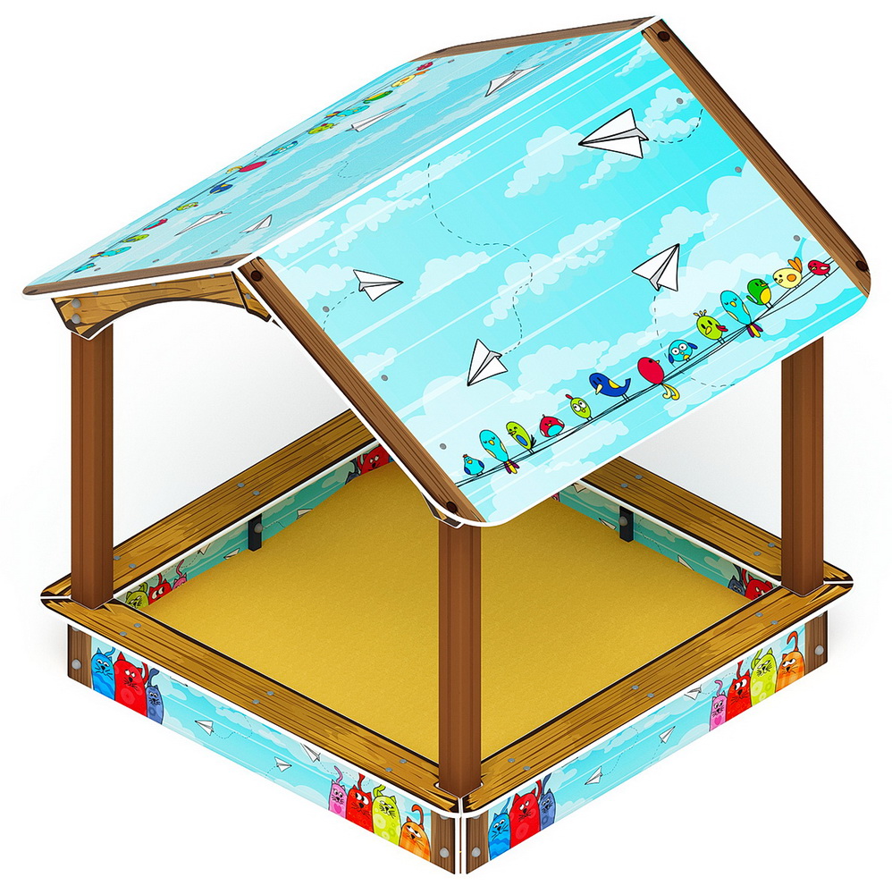 ДОМИК песочный дворик с навесом (Коты) ИО 6.01.02-02