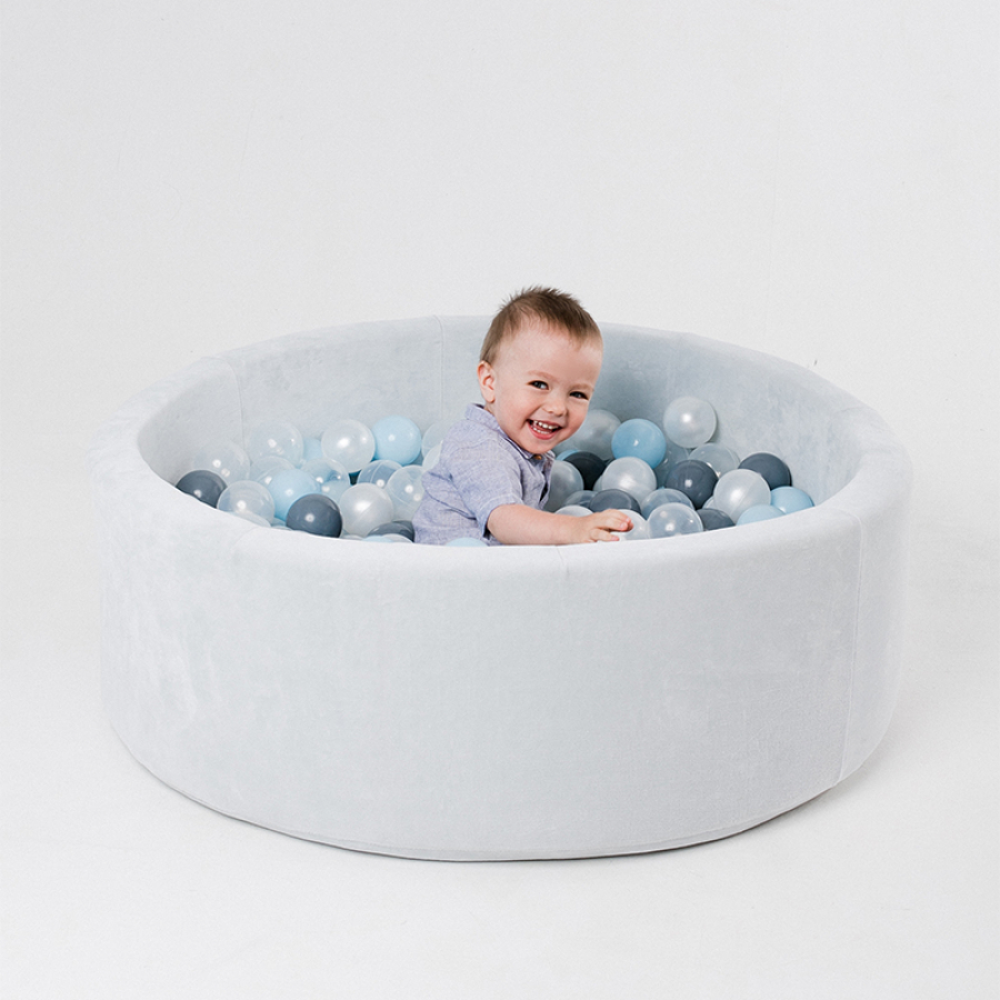Детский сухой бассейн Romana Airpool Max (Серый + 200 шаров)