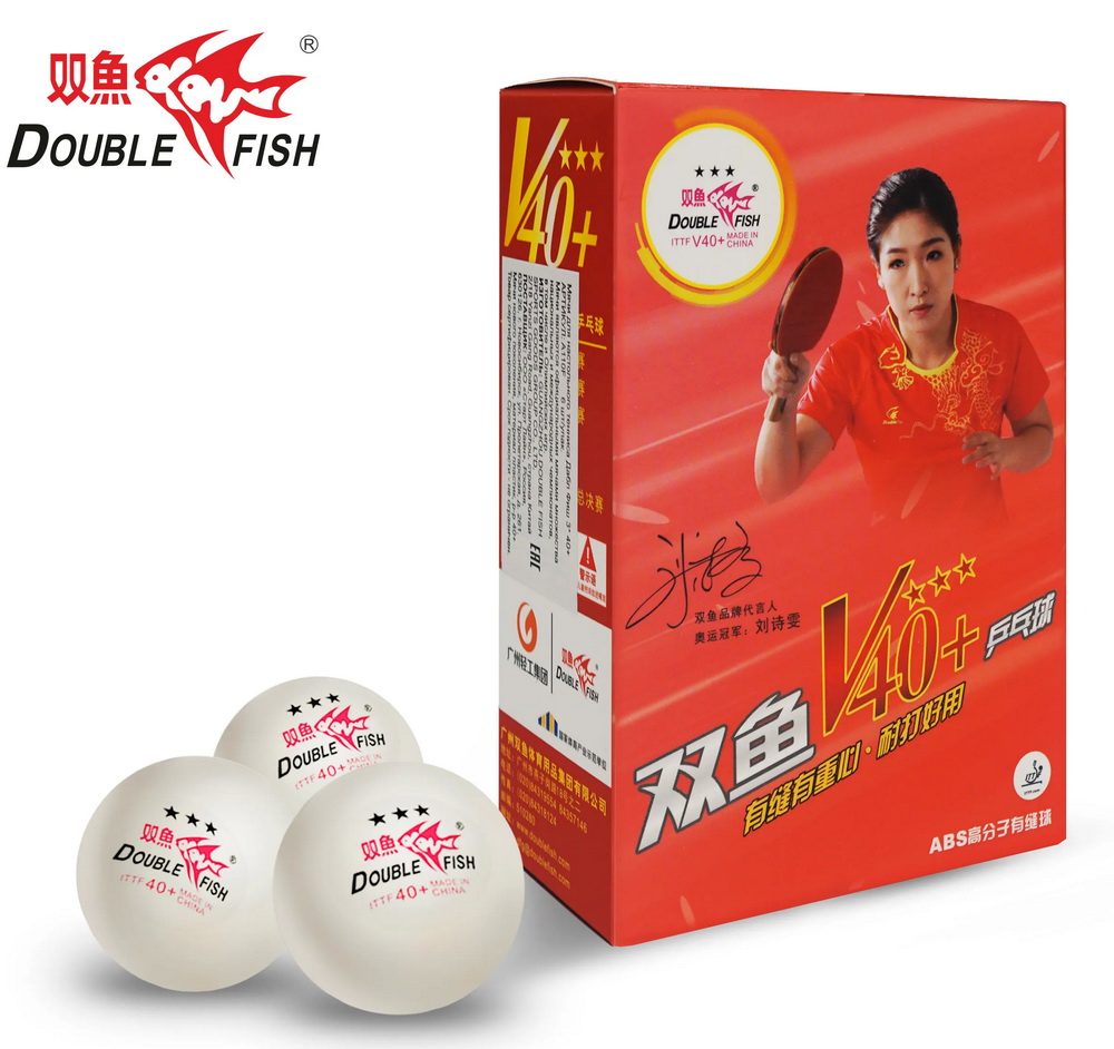 Мяч для настольного тенниса DOUBLE FISH 3* 40+ (для профессионалов)