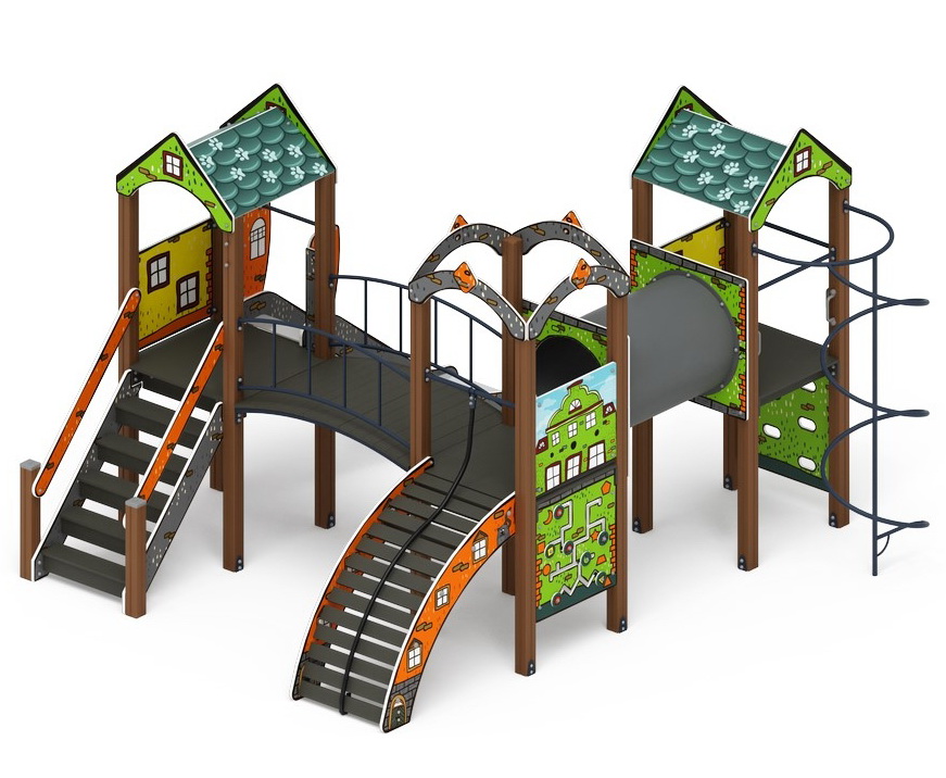 ГОРОДОК (Город) детский игровой комплекс ДИК 2.01.3.03-21 (Н=1200)