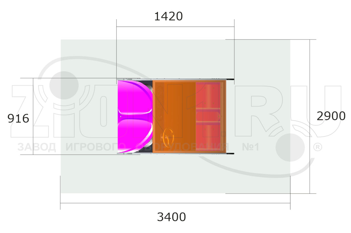 Игровой макет ZION Машинка Жук
