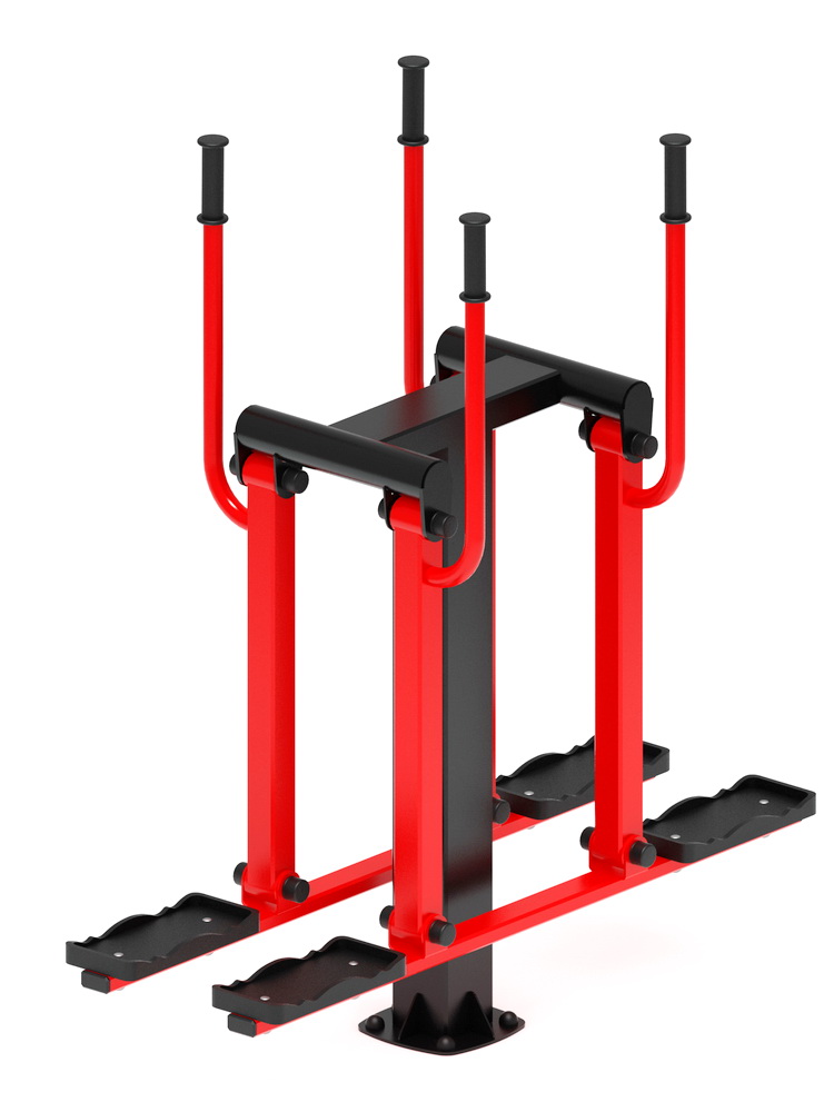 Тренажер уличный ДВОЙНЫЕ ЛЫЖИ (красный) СТ 009-11