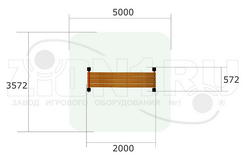 Скамья для пресса ZION горизонтальная ВБ-200Б (ВБ017)