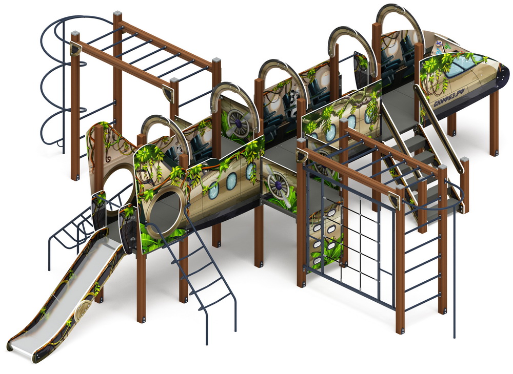 АЭРОПЛАН детский игровой комплекс ДИК 2.03.4.04-02 (H=1200)