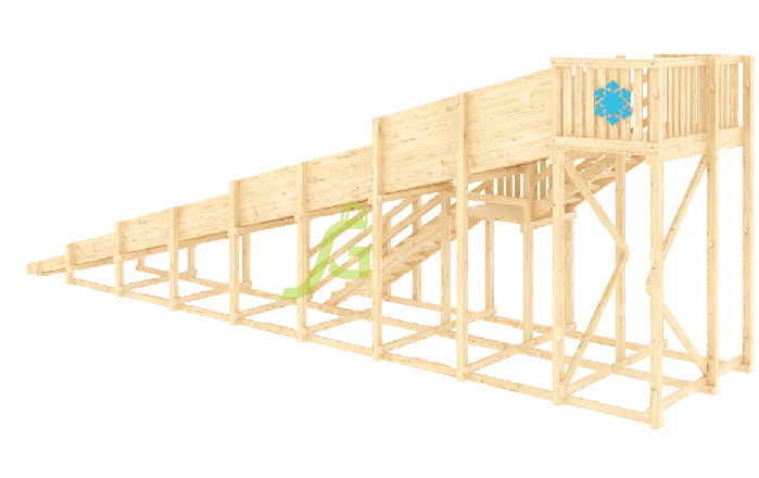 Зимняя горка IgraGrad Snow Fox, скат 10 м, без окраски