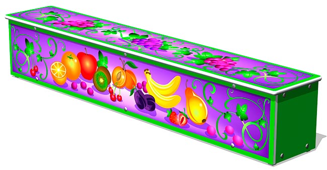 Ящик-скамья ZION для теневых навесов Фрукты