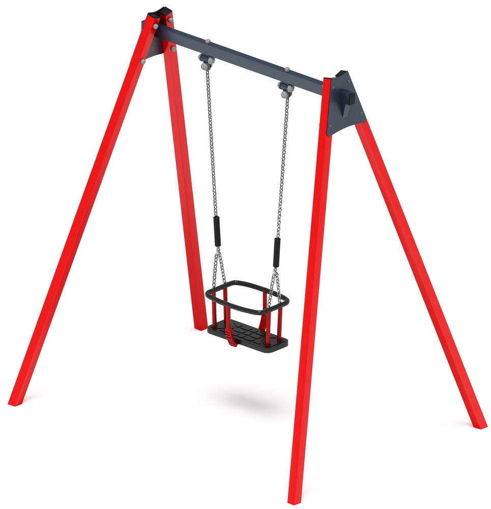 Качели М1 металл  ИО 11.М.04.03-01 (красный)