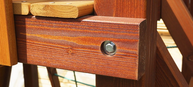 Зимняя деревянная горка Snow Fox, скат 10 м (мод. 2)