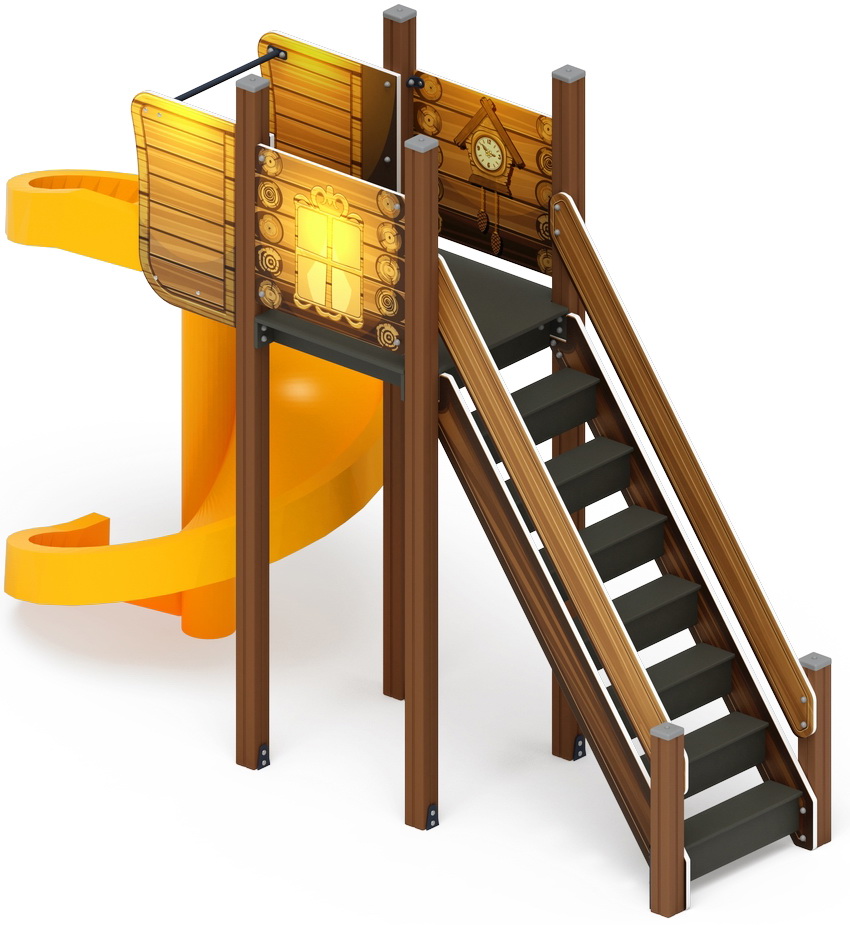 ВИНТОВАЯ (Эко) горка (H=2000) ИО 43.01.01-02