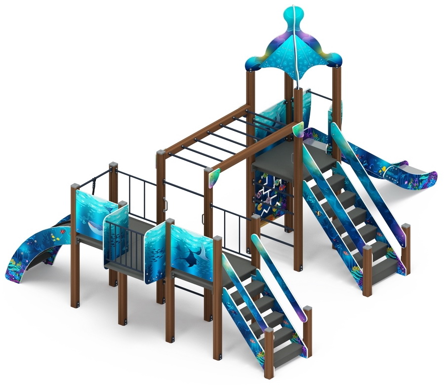 МОРСКОЙ детский игровой комплекс ДИК 2.17.03-01 (H=1500)