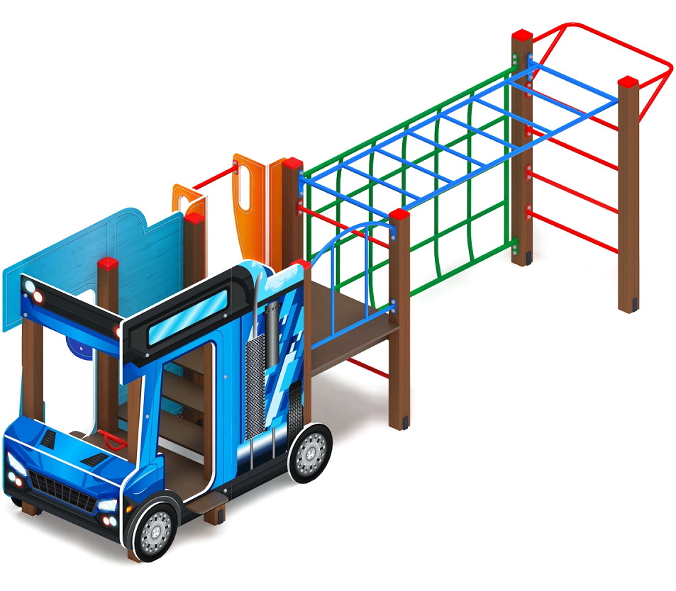 ГРУЗОВИЧОК детский игровой комплекс ДИК 1.03.2.04 (H=750)