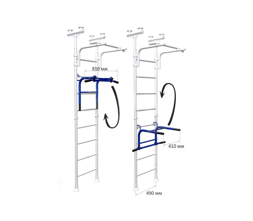 ДСК ВО.92.83.00 Турник+брусья "Карусель" белый антик/золото