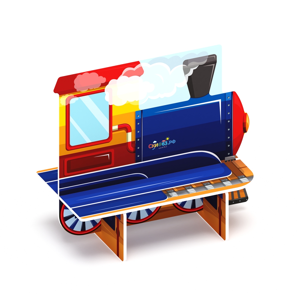 Скамейка ПАРОВОЗИК для детской площадки МФ 41.03.06