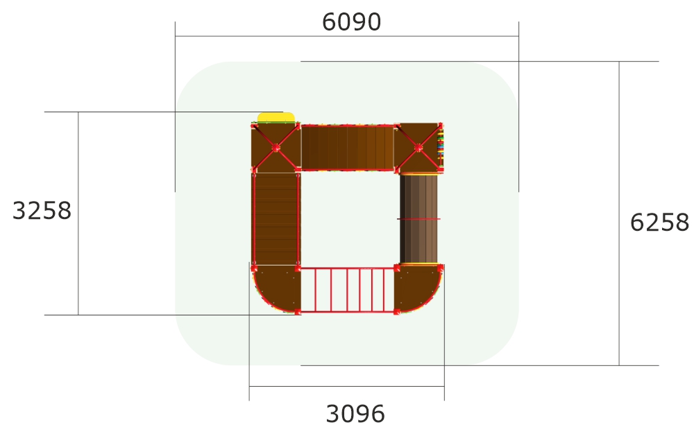 Детский игровой комплекс ZION Енот (КД005)