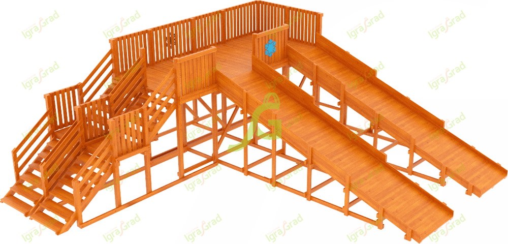 Зимняя горка IgraGrad Snow Fox, скат 5,9 м (мод.2)