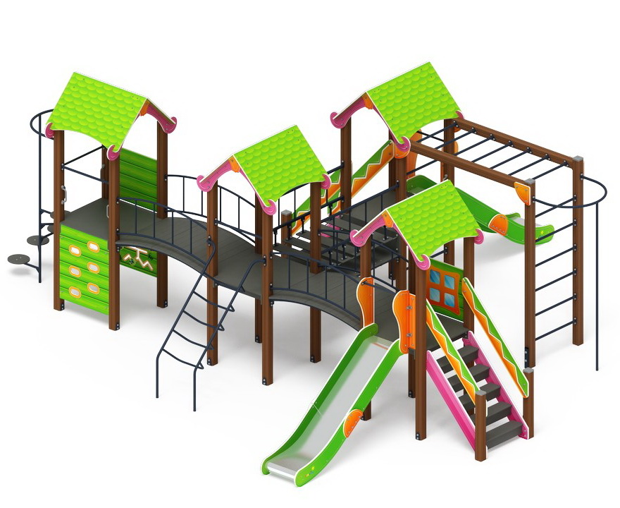 ЛУКОМОРЬЕ детский игровой комплекс ДИК 2.25.08-01.С (Н=1200)