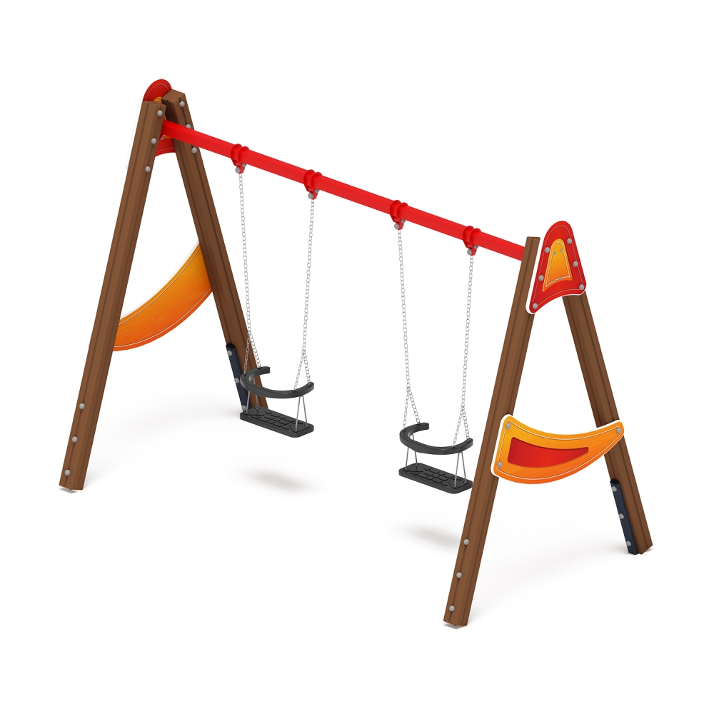 Качели Д2 двойные (Счастливое детство) ИО 12.Д.01.01.01-П