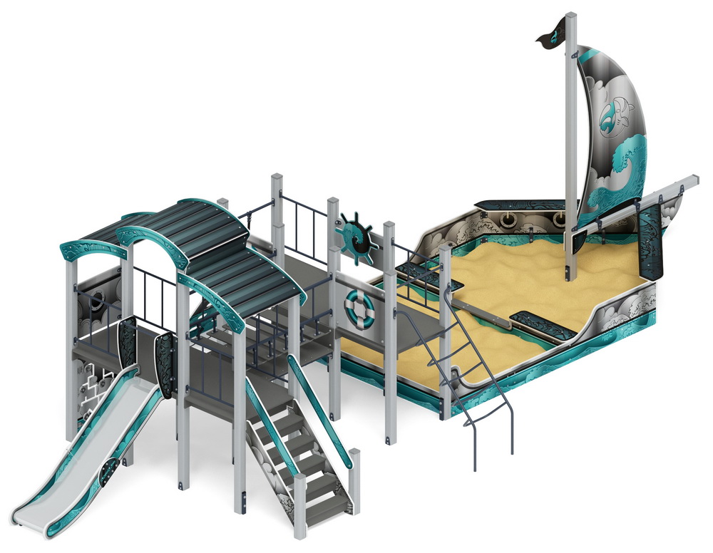 ПАРУСНИК детский игровой комплекс ДИК 2.03.3.02-05 (H=1200)