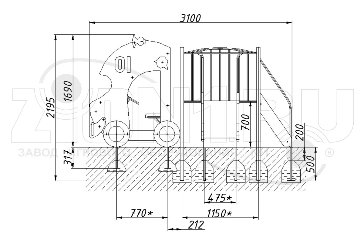 Игровой макет-комплекс ZION Пожарный (ИМ034)