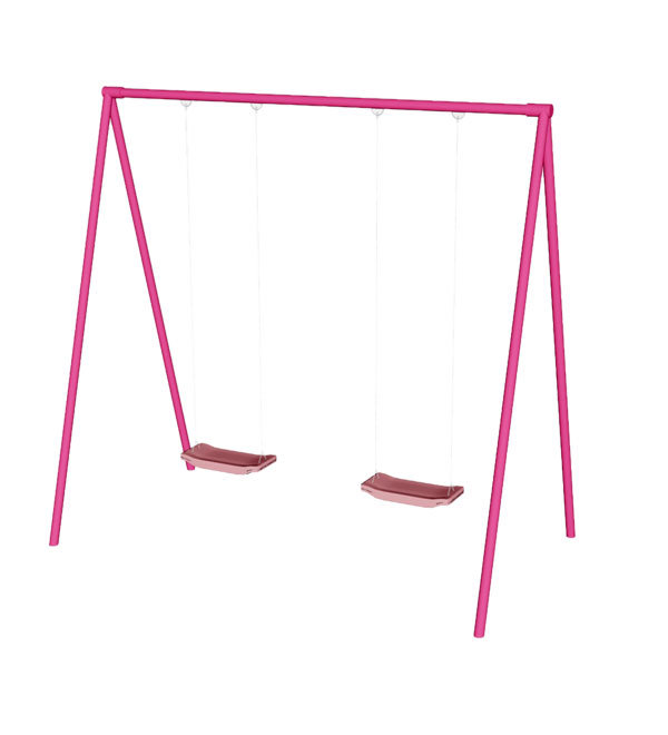 Детская площадка КАЧЕЛИ ДВУХМЕСТНЫЕ РОЗОВЫЕ